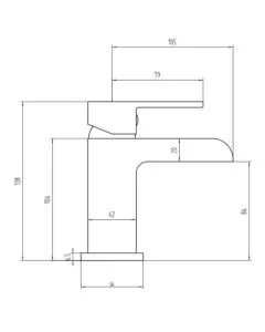 FLOW CASCADE MONOBLOC BASIN MIXER CHROME