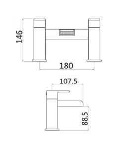 FLOW CASCADE BATH FILLER CHROME