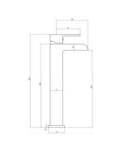 FLOW CASCADE EXTENDED BASIN MIXER CHROME