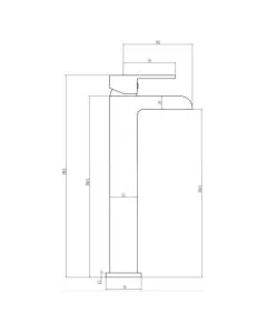 FLOW CASCADE EXTENDED BASIN MIXER CHROME
