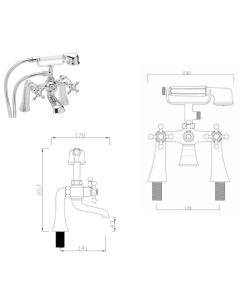 FANTASY BATH SHOWER MIXER & KIT CHROME