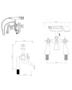 FANTASY BATH SHOWER MIXER & KIT CHROME