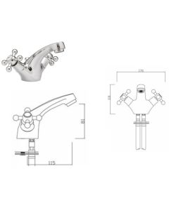 FANTASY MONOBLOC BASIN MIXER CHROME