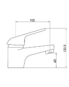 PRESTIGE CONTRACT BASIN MIXER CHROME