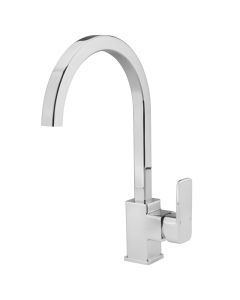 Side Lever Square Monobloc Kitchen Sink Mixer Chrome