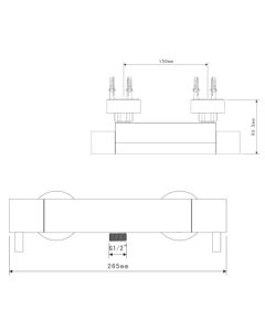 ERGO LEVER EXPOSED THERMOSTATIC SHOWER VALVE CHROME