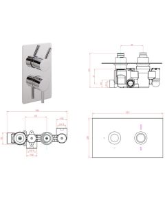 ERGO LEVER CONCEALED THERMOSTATIC SHOWER VALVE CHROME
