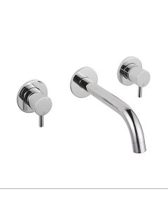 ERGO LEVER 3 HOLE WALL MOUNTED BASIN MIXER CHROME