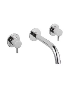 ERGO LEVER 3 HOLE WALL MOUNTED BASIN MIXER CHROME