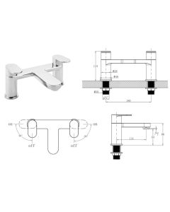 METRO BATH FILLER CHROME