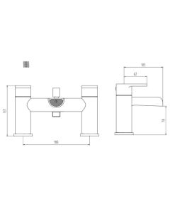 METRO BATH SHOWER MIXER & KIT CHROME