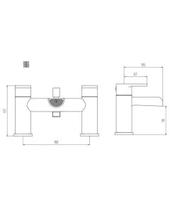 METRO BATH SHOWER MIXER & KIT CHROME