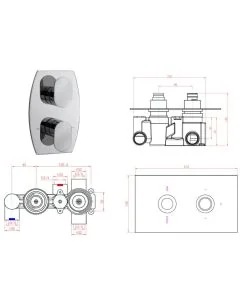 METRO 2 WAY THERMOSTATIC SHOWER VALVE CHROME