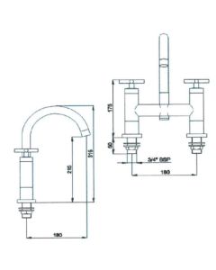 AVANT BATH FILLER CHROME