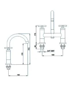 AVANT BATH FILLER CHROME