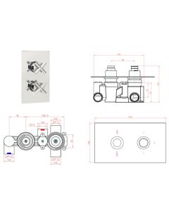 AVANT 2 WAY THERMOSTATIC SHOWER VALVE CHROME