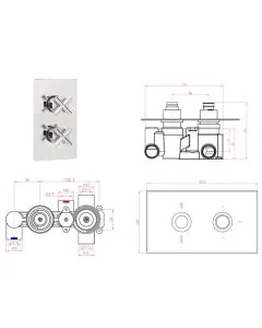 AVANT 2 WAY THERMOSTATIC SHOWER VALVE CHROME