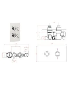 AVANT WALL 3 HOLE MOUNTED BASIN MIXER CHROME