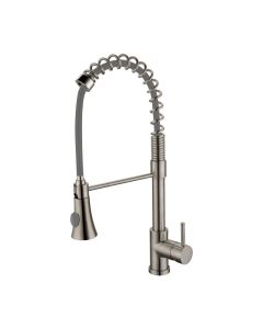 Triton Single Lever Monobloc Spring Spout Brushed Nickel