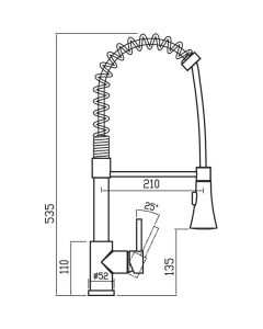 Triton Single Lever Monobloc Spring Spout Brushed Nickel