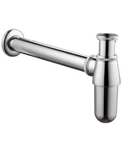 Traditional Chrome Bottle Trap and Pipe