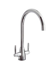 Tutti Twin Lever Mixer Tap Chrome