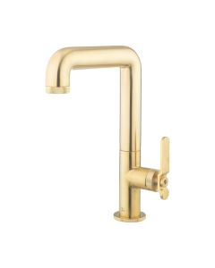 Crosswater Union Tall Mono Basin Mixer Brushed Brass