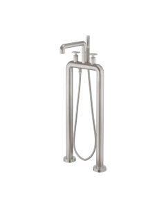 Crosswater Union Free Standing Bath Filler and Shower Kit Brushed Nickel Finish