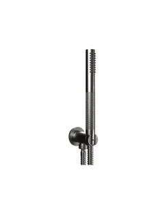 Crosswater Union Wall Outlet and Handset Brushed Black Chrome Finish UB963B
