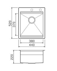 Urban Smart Single Bowl 440mm
