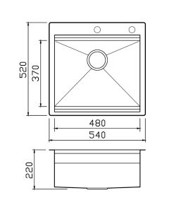 Urban Smart Single Bowl 540mm