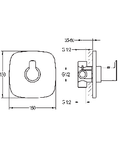 Urban Thermostatic Shower Valve HP