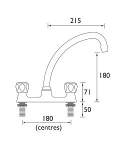 Club Budget Deck Sink Mixer