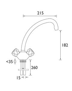 Club Budget Monobloc Sink Mixer