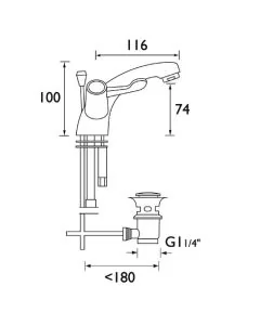 Value Lever Basin Mixer