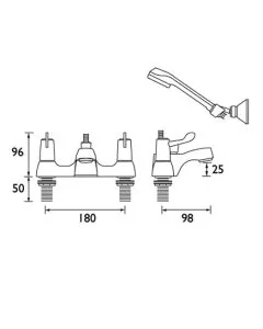 Bristan Lever Bath Shower Mixer