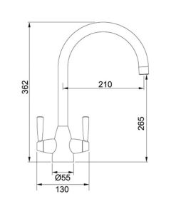 Franke Valias Monobloc Sink Mixer Stainless Steel