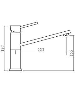 Velorum Top Lever Mixer With Swivel Spout Chrome