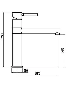 Vegas Monobloc Kitchen Sink Mixer Chrome