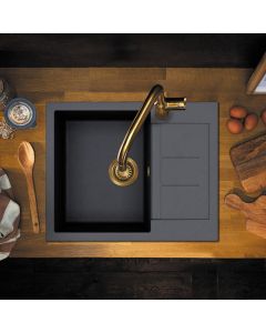 Vesta Compact Small Bowl and Smaller Drainer Slate