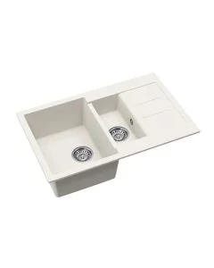 Vesta Compact 1.5 Bowl and Drainer Blizzard