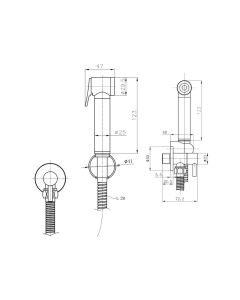VOS Douche Set Brushed Brass