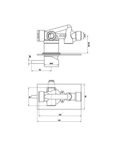 VOS Manual Shower Valve Brushed Brass