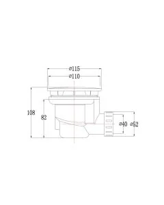 VOS Shower Waste Brushed Black
