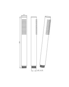 VOS Slim Shower Handset Brushed Brass