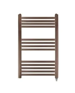 VOS 800x500 Electric Towel Rail Brushed Bronze