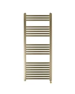 VOS 1200x500 Electric Towel Rail Brushed Brass