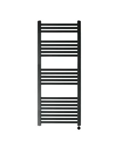 VOS 1200x500 Electric Towel Rail Matt Black