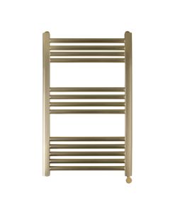 VOS 800x500 Electric Towel Rail Brushed Brass