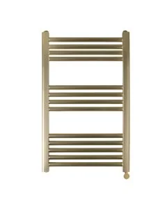 VOS 800x500 Electric Towel Rail Brushed Brass